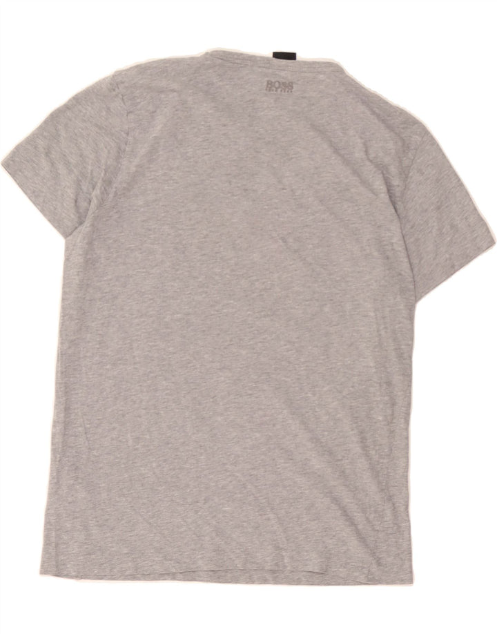 HUGO BOSS Mens Graphic T-Shirt Top Small Grey Cotton Vintage Hugo Boss and Second-Hand Hugo Boss from Messina Hembry 
