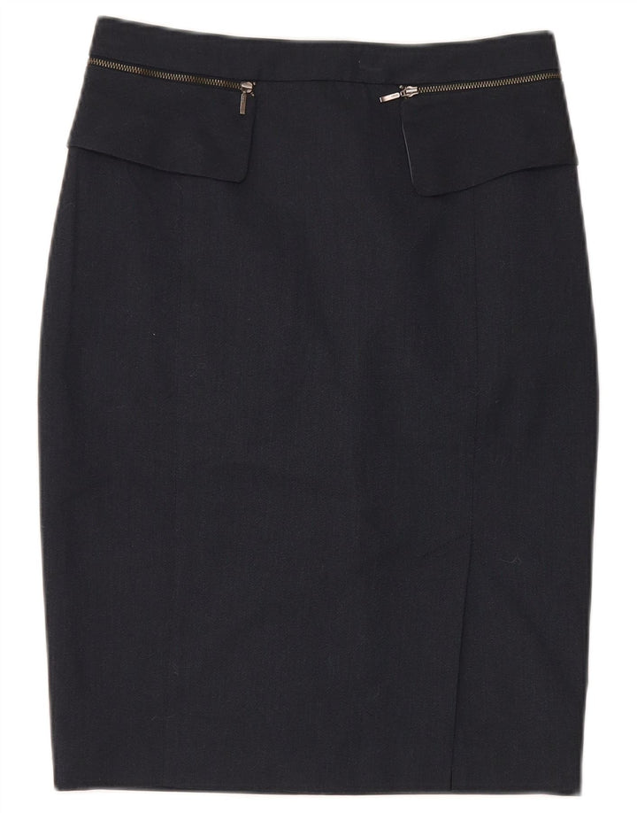 Oasis ženska pencil suknja UK 10 mala W28 tamnoplavi poliester