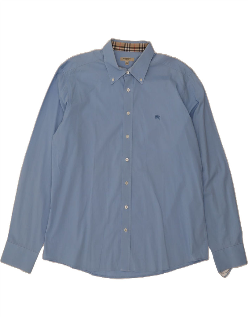 BURBERRY Mens Shirt XL Blue Cotton Vintage Burberry and Second-Hand Burberry from Messina Hembry 