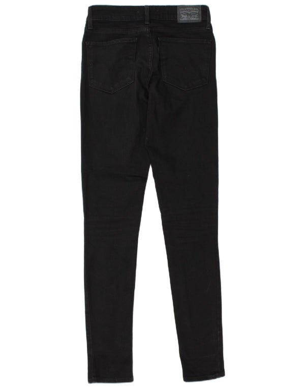 LEVI'S ženske 711 uske traperice W26 L31 crni pamuk