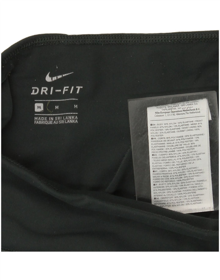 NIKE Ženske Dri Fit Leggings UK 12 Srednje zelene najlonske