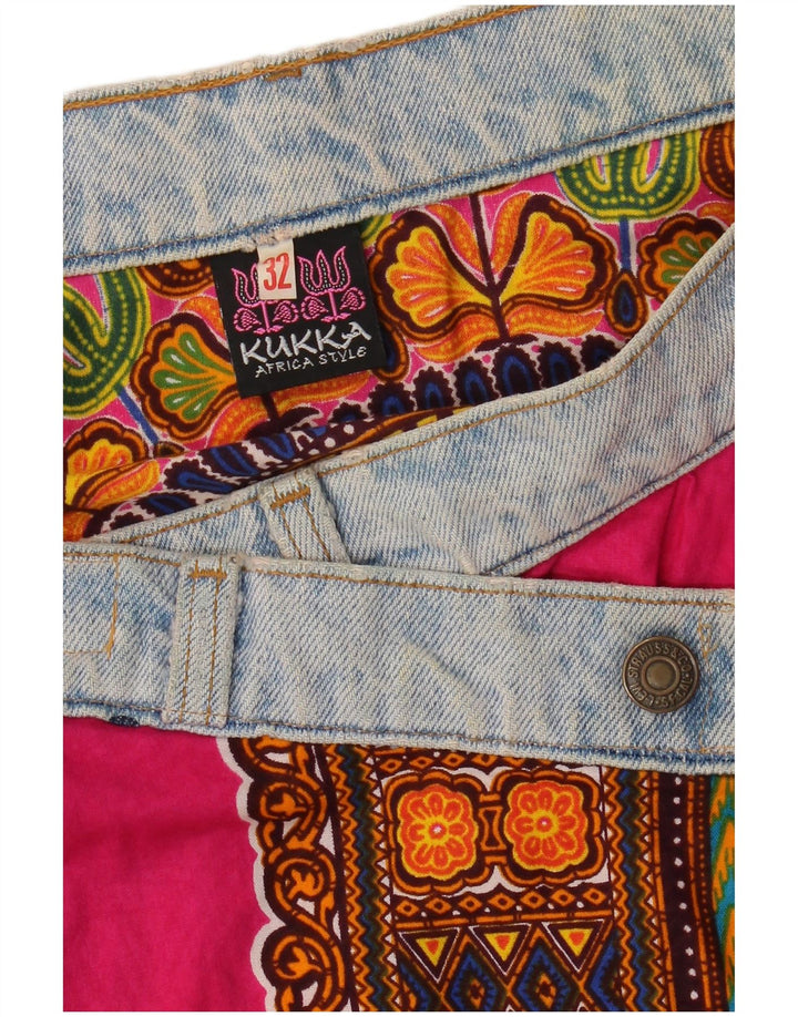 Levi's ženska asimetrična suknja na omot W32 veliki ružičasti geometrijski pamuk