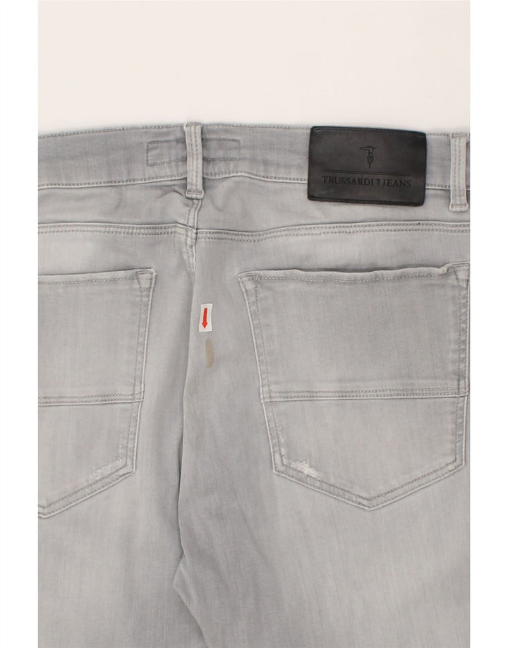TRUSSARDI Mens Straight Jeans W35 L28  Grey Vintage Trussardi and Second-Hand Trussardi from Messina Hembry 