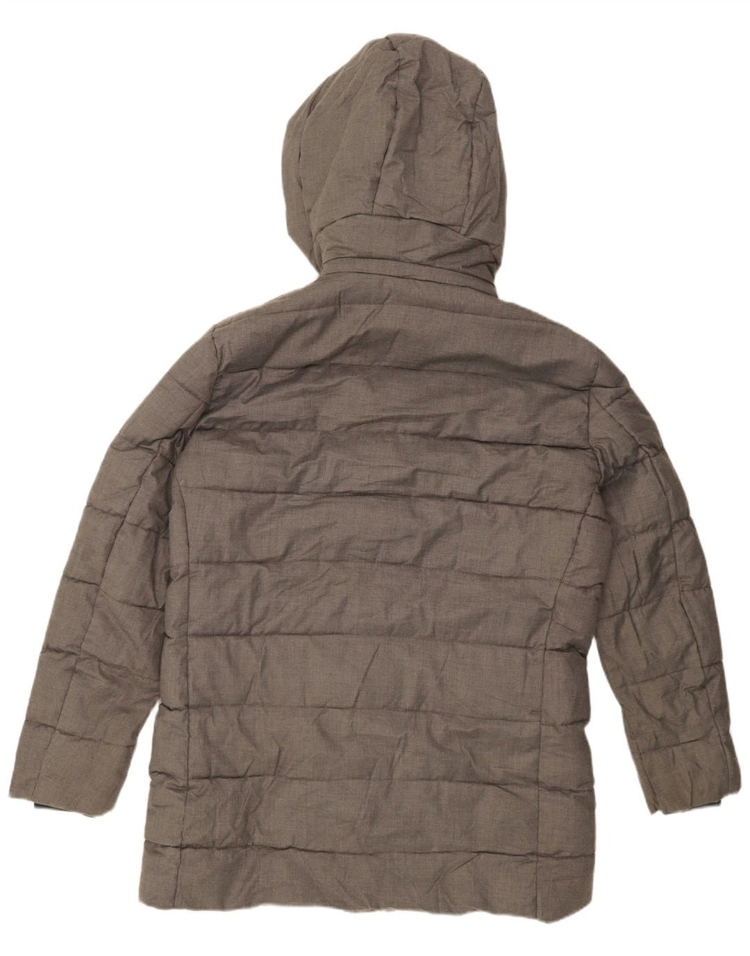 Zara muški podstavljeni kaput s kapuljačom UK 40 veliki sivi poliester