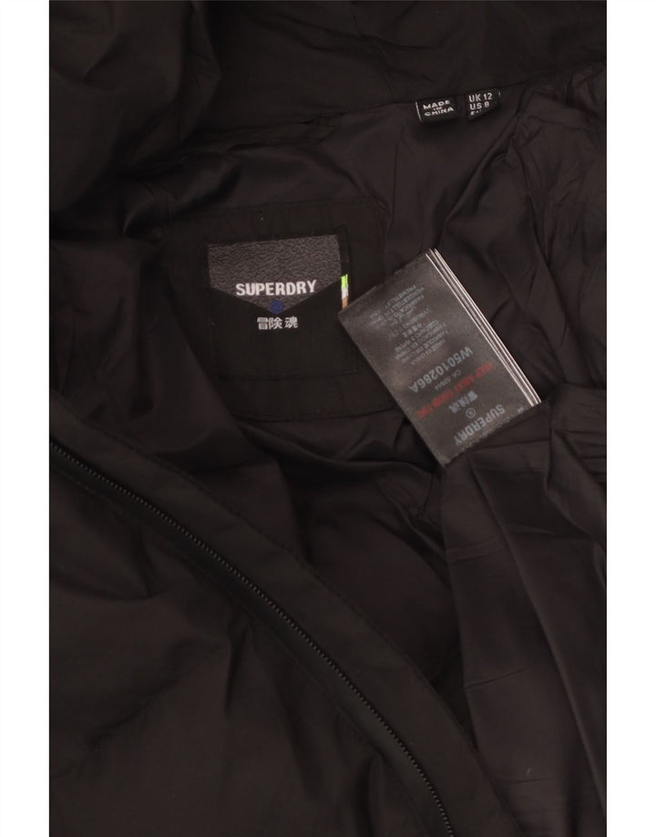 SUPERDRY ženska podstavljena jakna s kapuljačom UK 12 srednji crni poliester