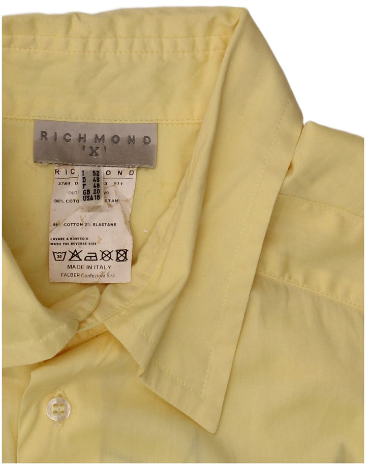 RICHMOND Ženska grafička majica bez rukava UK 20 2XL Žuti pamuk