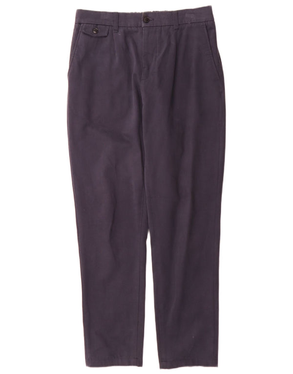 Ted Baker Muške sužene chino hlače visokog struka W32 L30 tamnoplavi pamuk