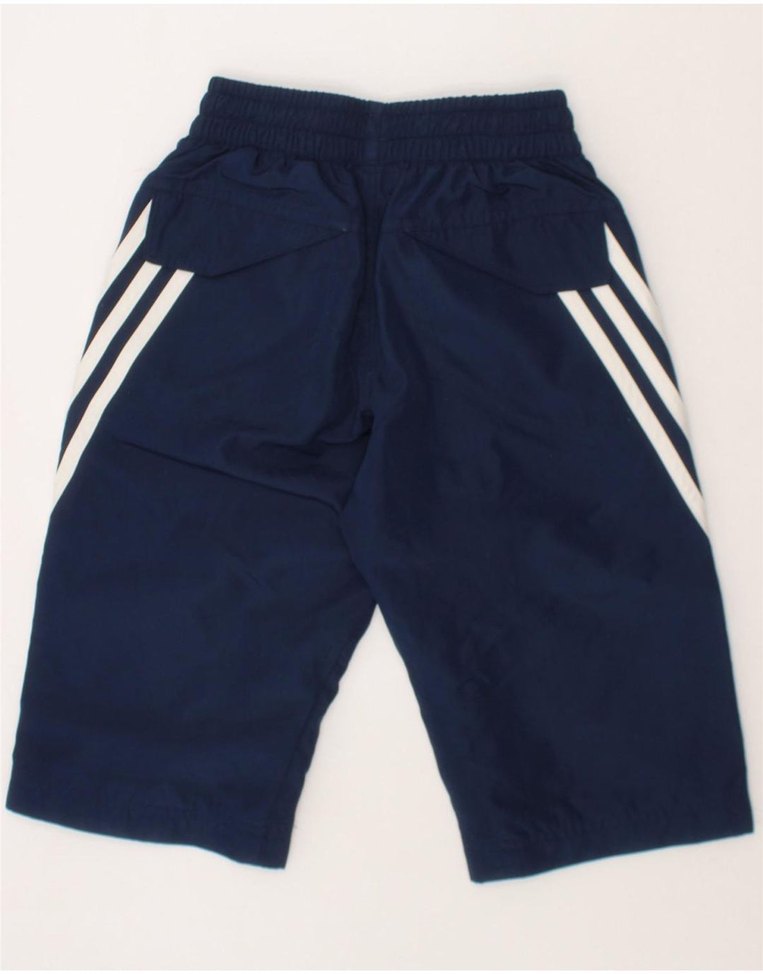 ADIDAS Boys Bermuda Sport Shorts 7-8 Years  Navy Blue Polyester Vintage Adidas and Second-Hand Adidas from Messina Hembry 