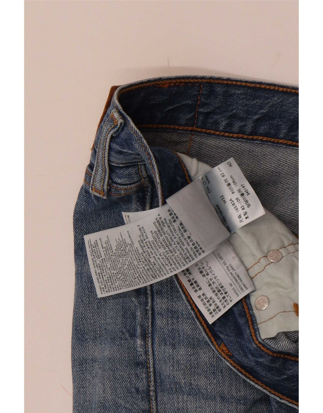 Levi's ženske 501 traper kratke hlače W32 veliki plavi pamuk