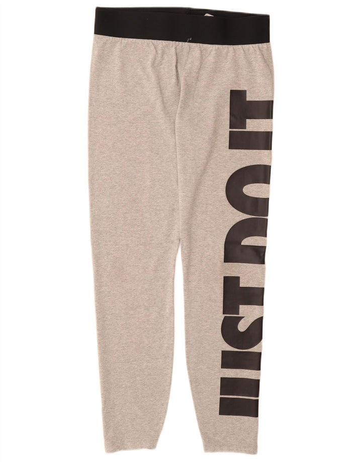 NIKE ženske grafičke tajice UK 16 Large Grey Cotton