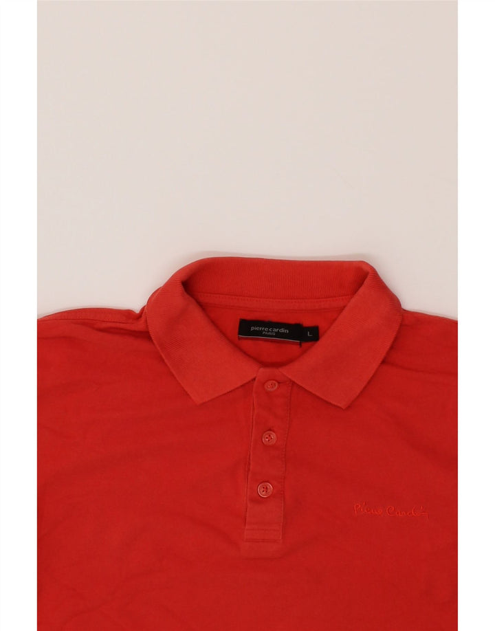 PIERRE CARDIN Mens Polo Shirt Large Red Cotton Vintage Pierre Cardin and Second-Hand Pierre Cardin from Messina Hembry 
