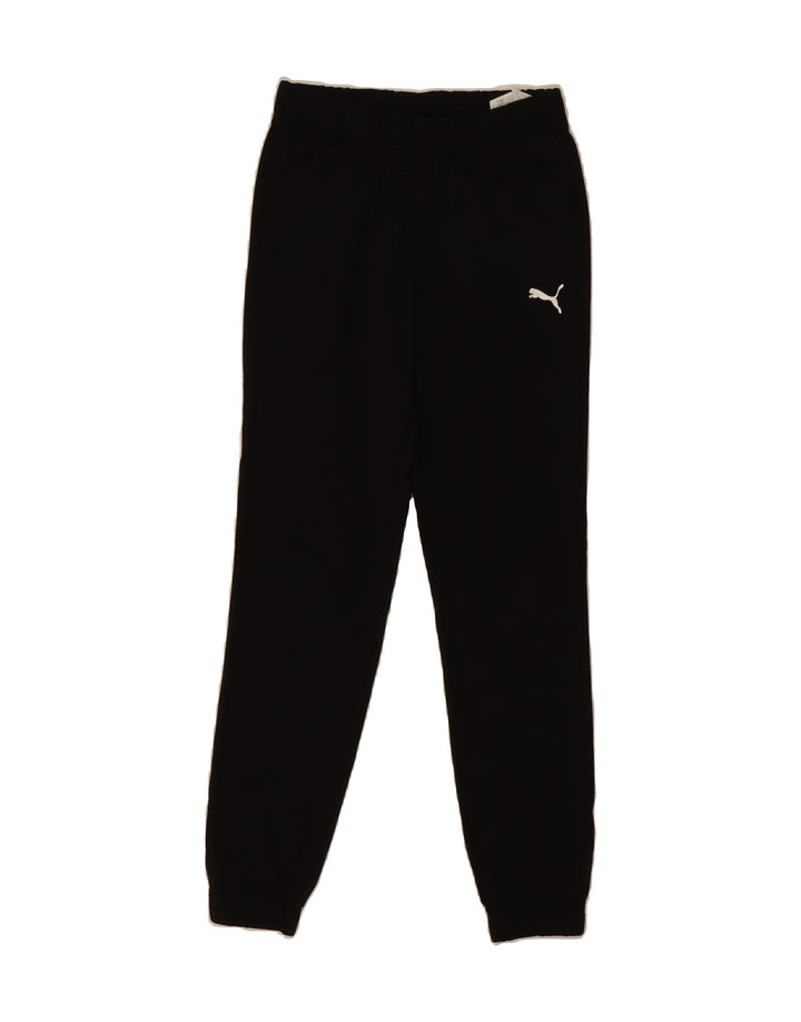 PUMA Boys Tracksuit Trousers Joggers 11-12 Years  Black Polyester Vintage Puma and Second-Hand Puma from Messina Hembry 
