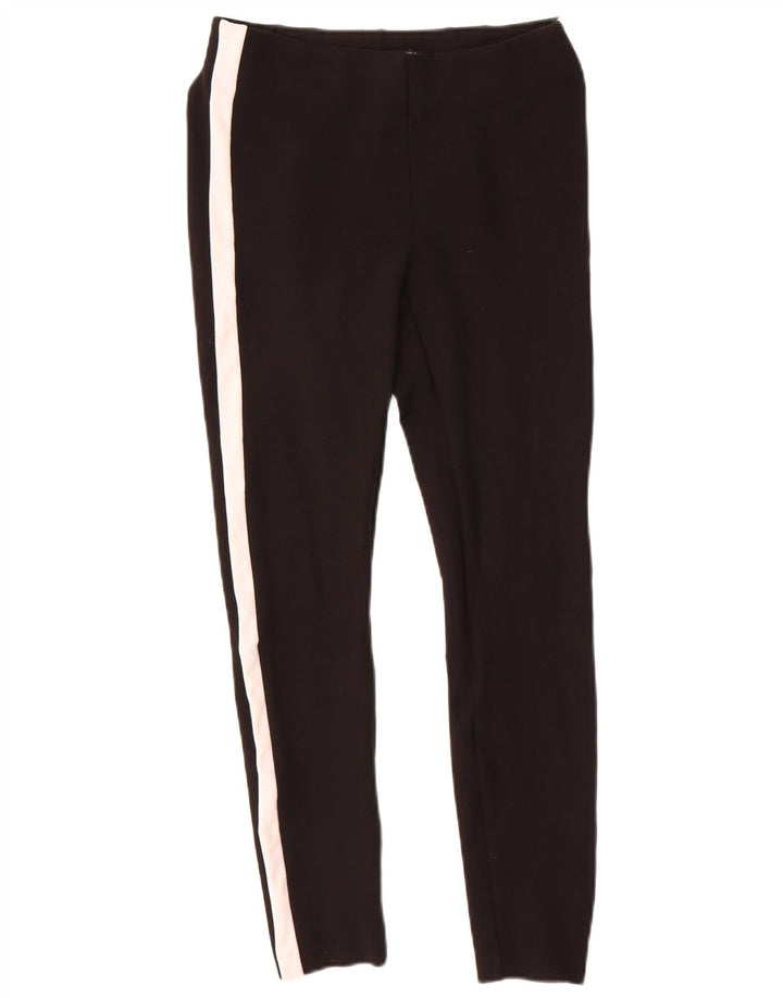 ZARA Womens Leggings UK 12 Medium Black Colourblock