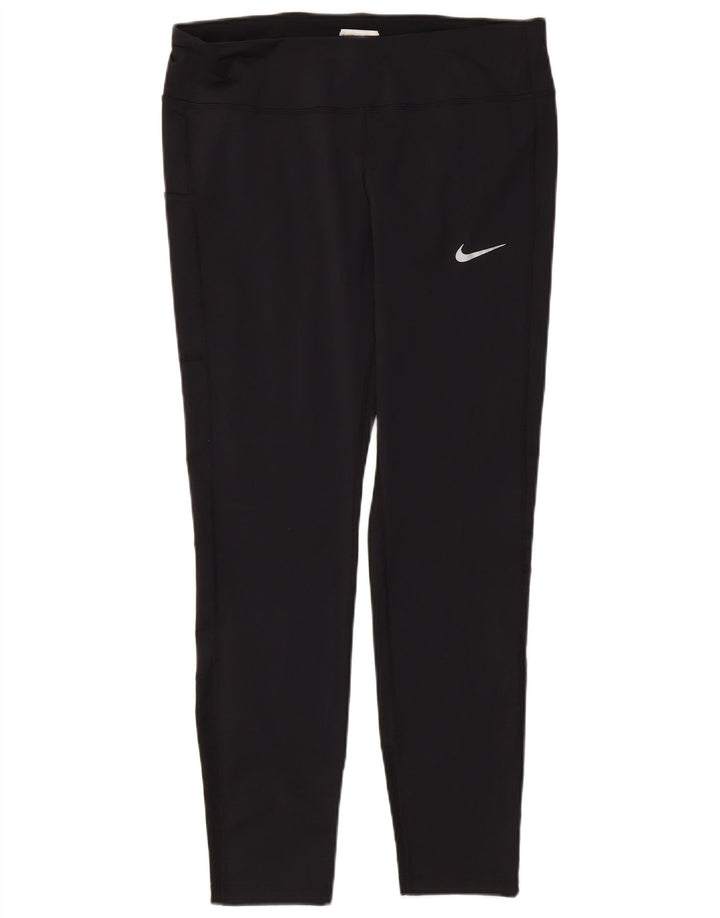 NIKE Ženske Dri Fit Leggings UK 16 Veliki crni poliester