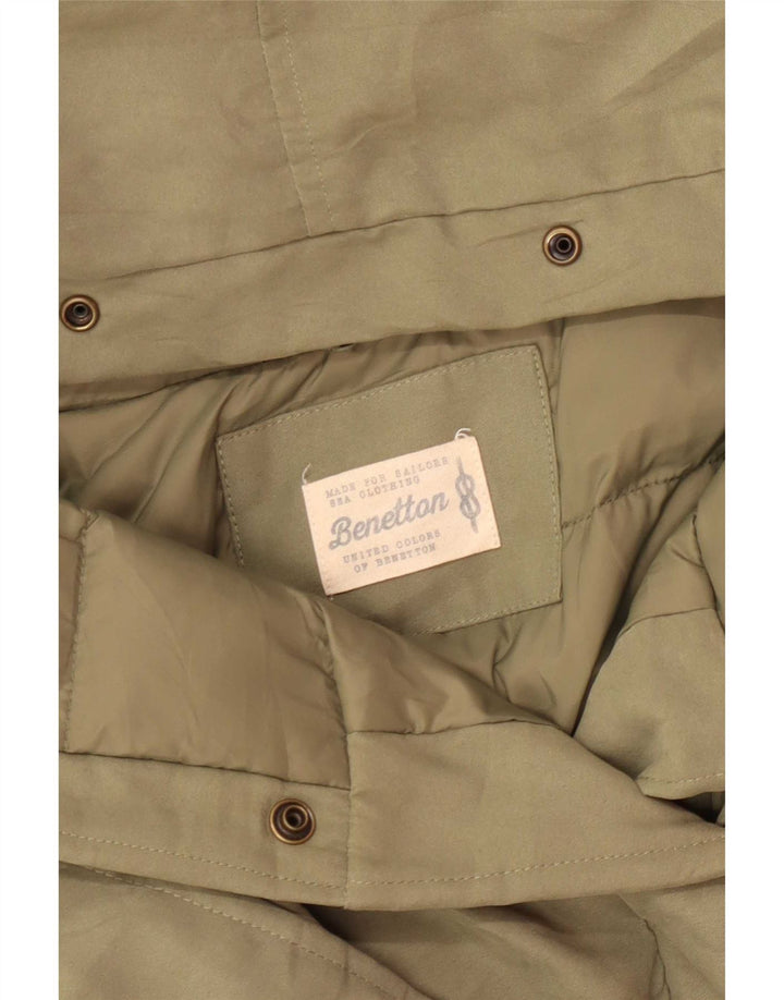 Benetton ženska parka jakna s kapuljačom UK 14 Srednje zelena