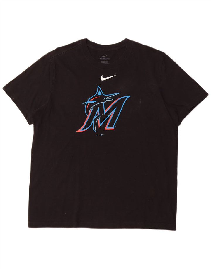 NIKE Muška velika crna majica s grafičkim motivima