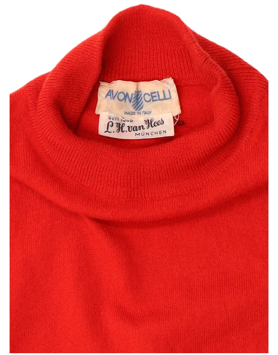 AVON CELLI Ženski džemper s kornjačičastim izrezom EU 40 srednje crvene vune