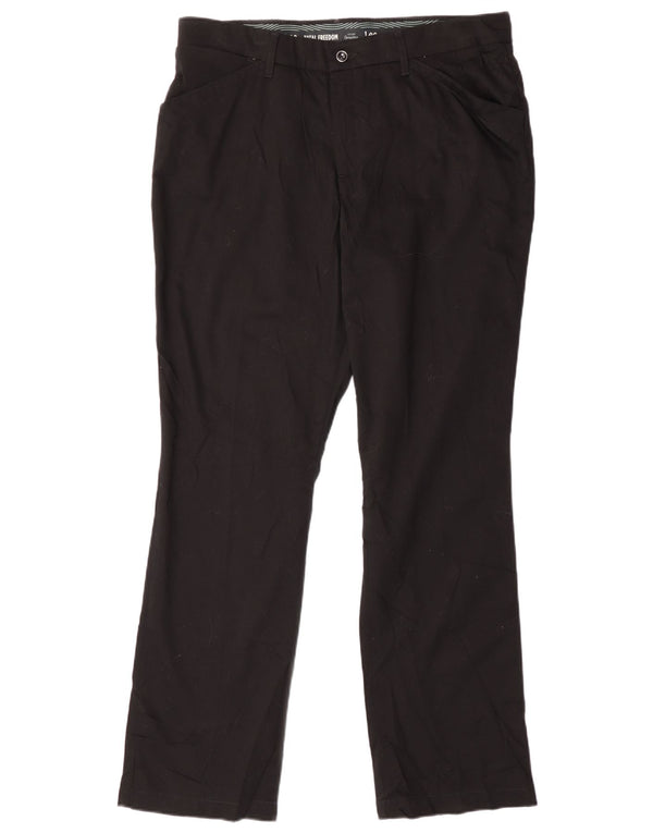 Lee ženske ravne ležerne hlače Total Freedom US 14 XL W34 L31 crne