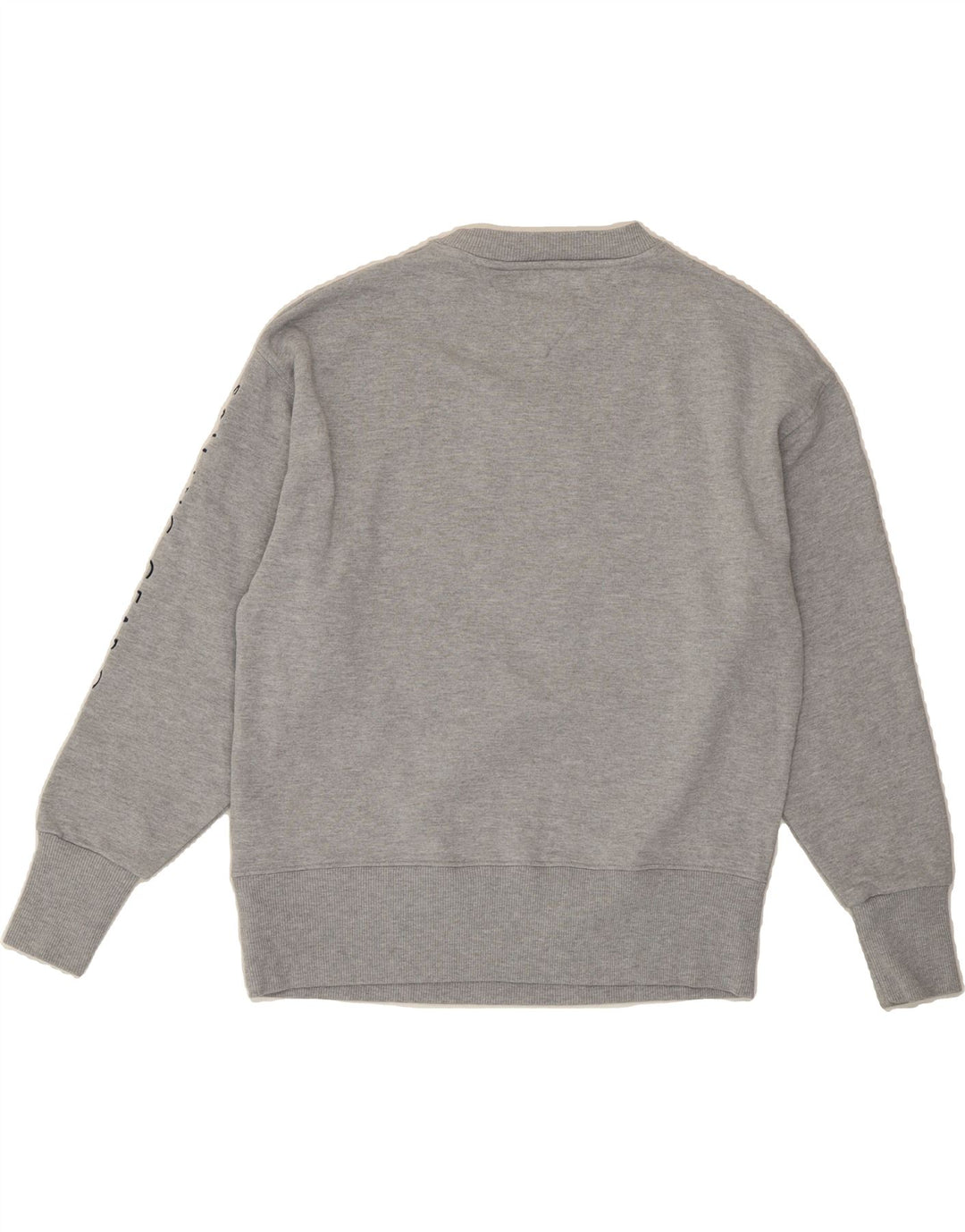 TOMMY HILFIGER Mens Graphic Sweatshirt Jumper Small Grey Cotton Vintage Tommy Hilfiger and Second-Hand Tommy Hilfiger from Messina Hembry 