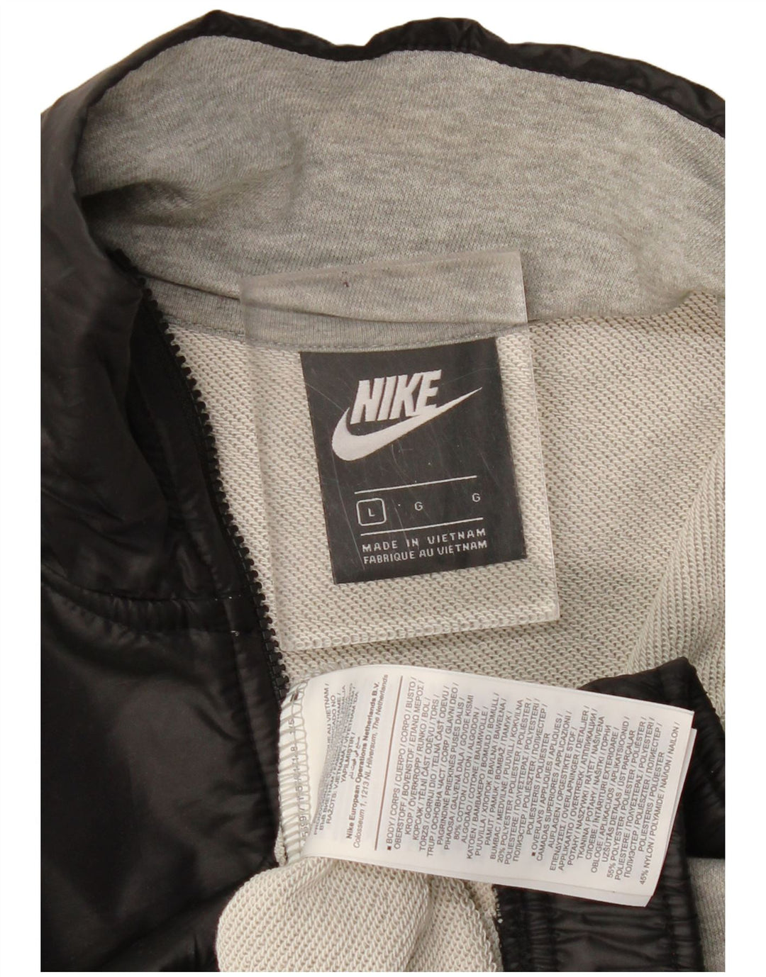 NIKE ženska prekomjerna majica s kratkim rukavima UK 16 Large Grey Colourblock
