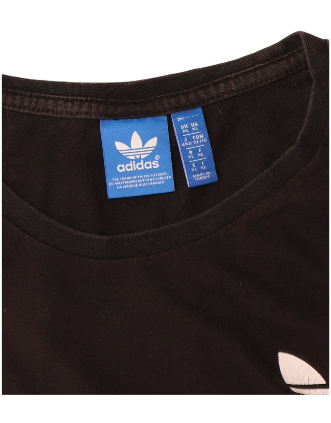 ADIDAS Mens T-Shirt Top XL Black Cotton Vintage Adidas and Second-Hand Adidas from Messina Hembry 