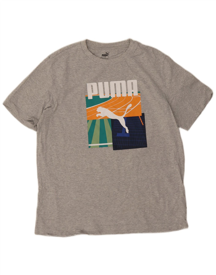 Puma muška majica s grafičkim motivima, veliki sivi pamuk