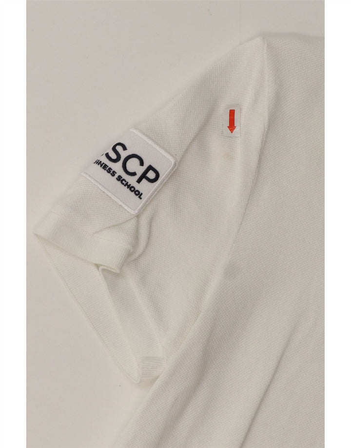 LACOSTE Ženska polo majica standardnog kroja Veličina 34 Mala bijela pamučna