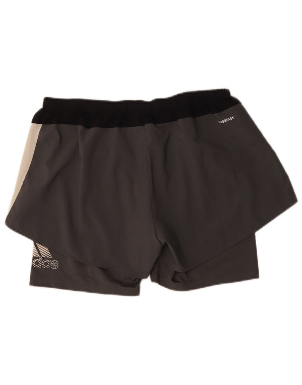 Adidas ženske kratke sportske kratke hlače Aeroready UK 16/18 velike sive boje