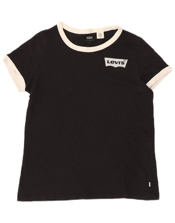 Levi's ženska majica kratkih rukava UK 10 Small Black Colourblock Pamuk