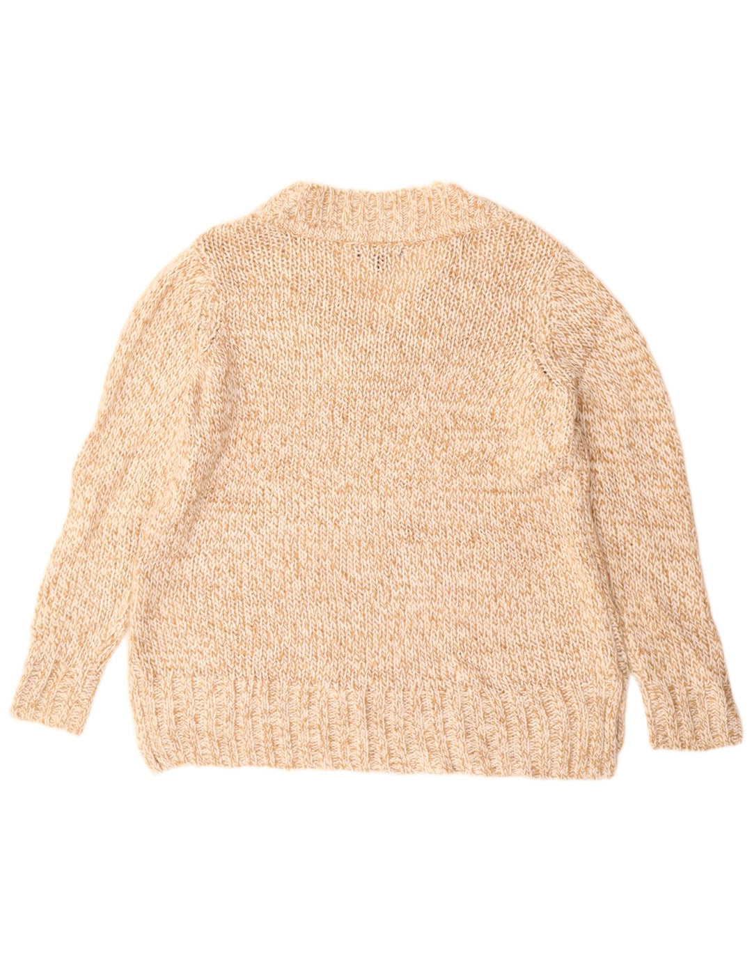 CHAPS Ženski džemper s V-izrezom UK 16 Veliki bež flekasti akril