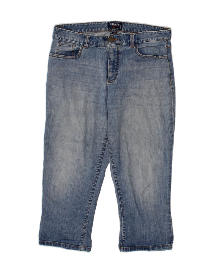 CHAPS Womens Capri Jeans US 10 Large W33 L21 Blue Cotton Vintage Chaps and Second-Hand Chaps from Messina Hembry 