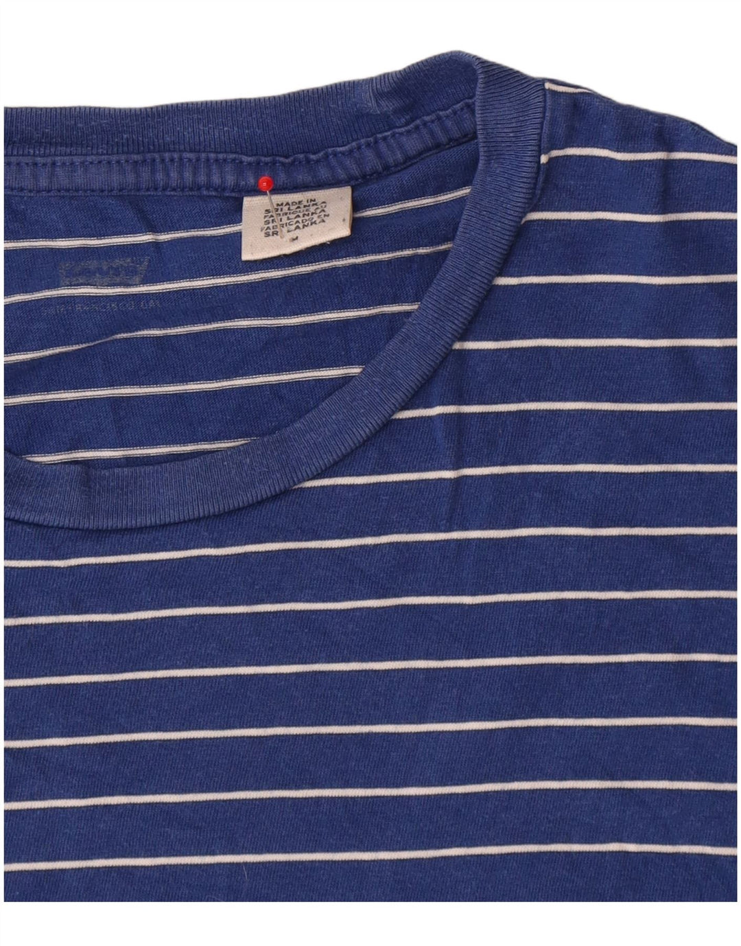 Levi's muška majica kratkih rukava, pamuk na srednje plave pruge