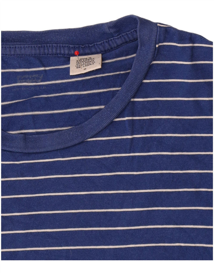 Levi's muška majica kratkih rukava, pamuk na srednje plave pruge