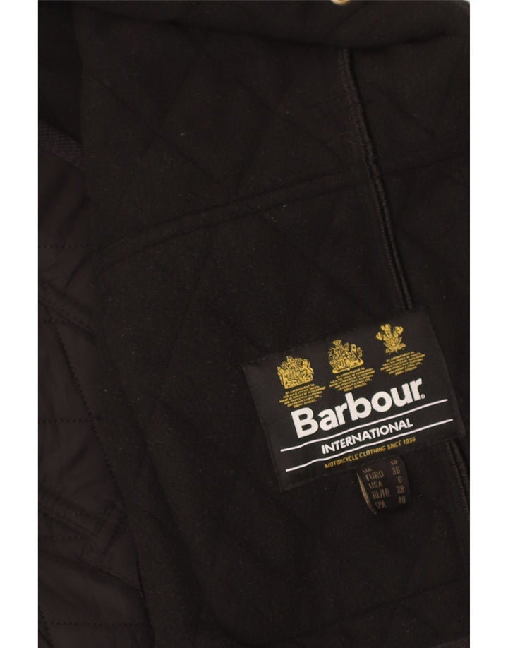 Barbour ženska vojna prošivena jakna UK 10, mali crni poliester