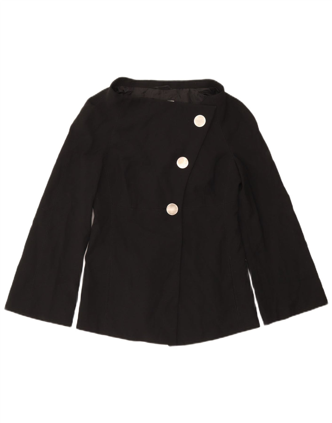 Emporio Armani Womens 3 Button Blazer Jacket UK 4 XS Black