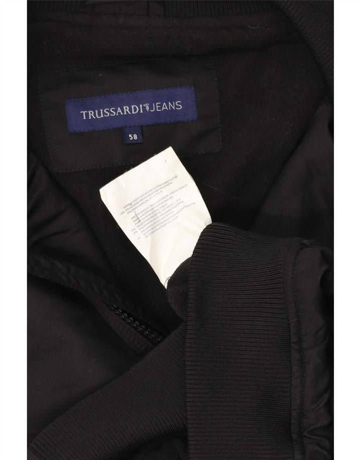 Muška bomber jakna Trussardi Jeans IT 58 4XL crni poliester