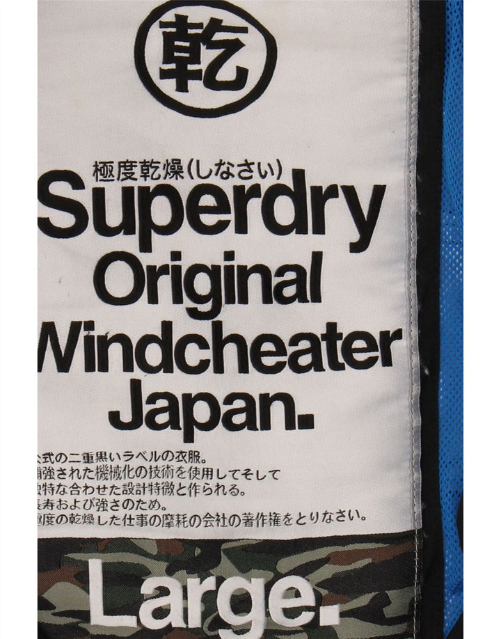 SUPERDRY Muška jakna s vjetrovkom UK 40 Velika crna najlonska