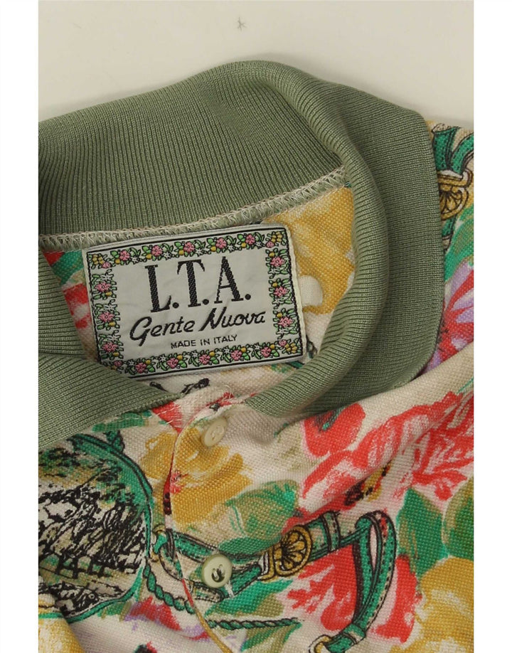 Vintage muška polo majica velikih raznobojnih cvjetova