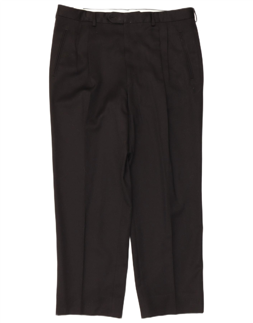 Daniel Hechter Muške hlače s štipaljkama IT 56 3XL W38 L28 Crna vunena