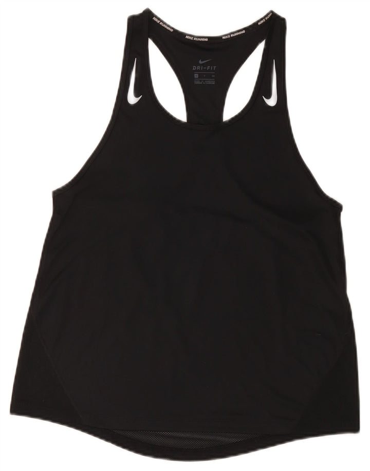 Nike Ženski Dri Fit Vest Top UK 10 Mali crni poliester