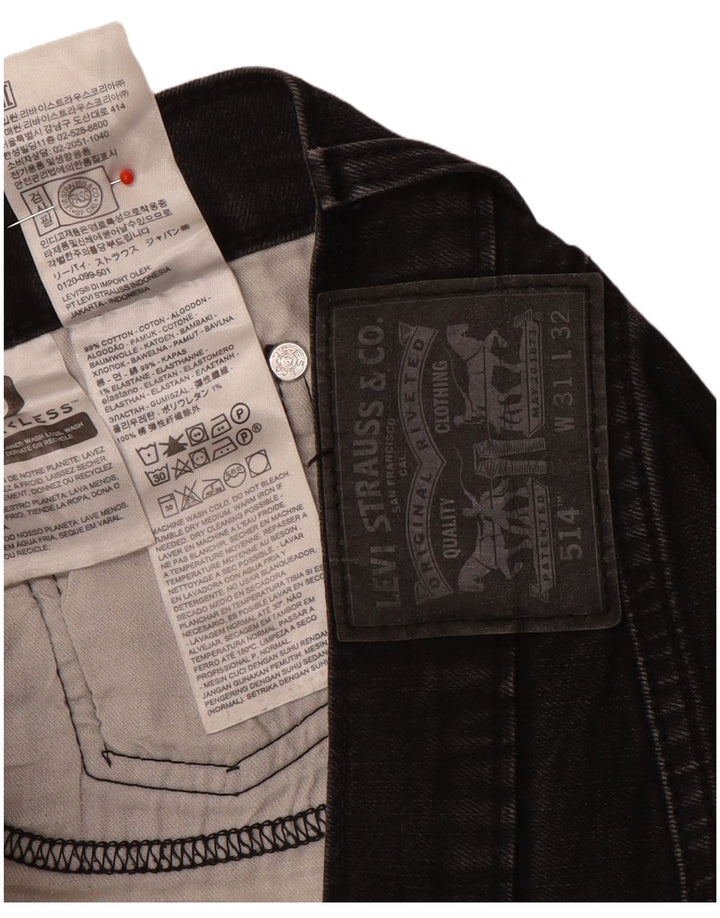 Levi's muške 514 ravne traperice W31 L32 crni pamuk