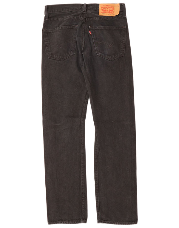 LEVI'S muške 501 ravne traperice W31 L32 crni pamuk