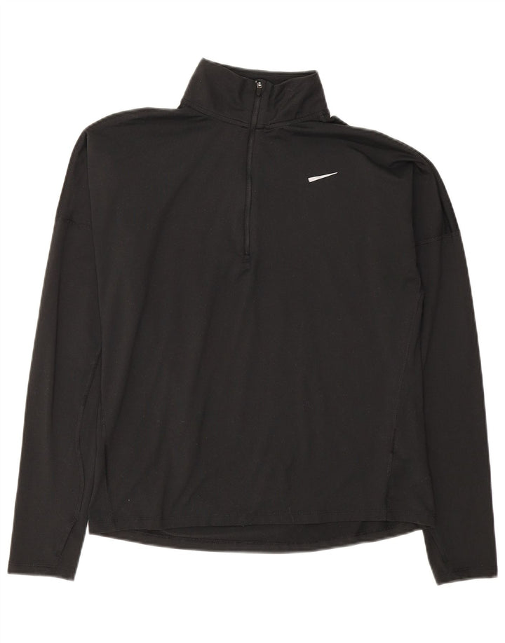 Nike Ženska trenirka Dri Fit Zip Neck Top UK 10 Small Black