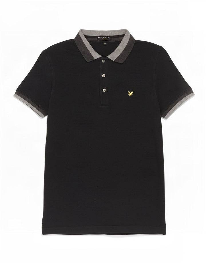 Lyle & Scott muška polo majica srednje crne boje, pamuk