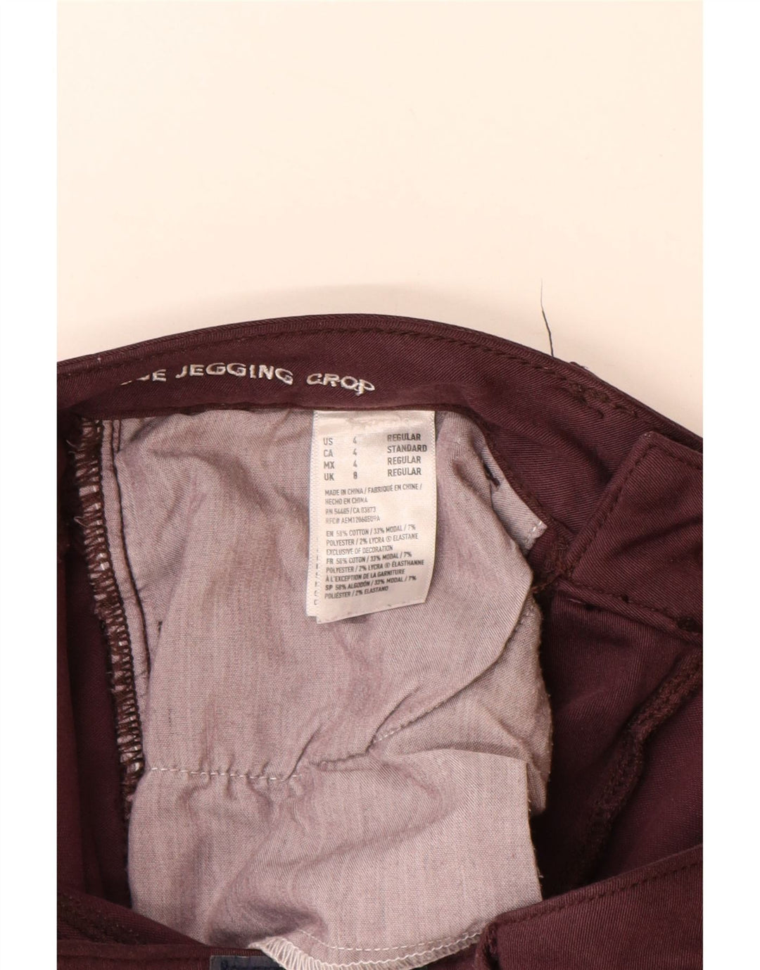 AMERICAN EAGLE OUTFITTERS Ženske skraćene traperice UK 8 Small W26 L24 Bordo