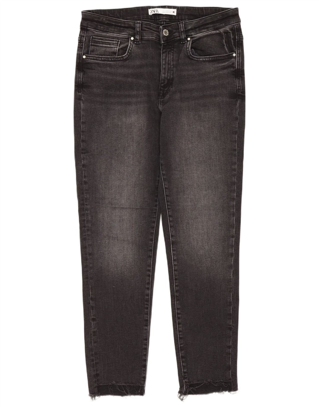ZARA Ženske uske traperice EU 42 Large W32 L27 crne