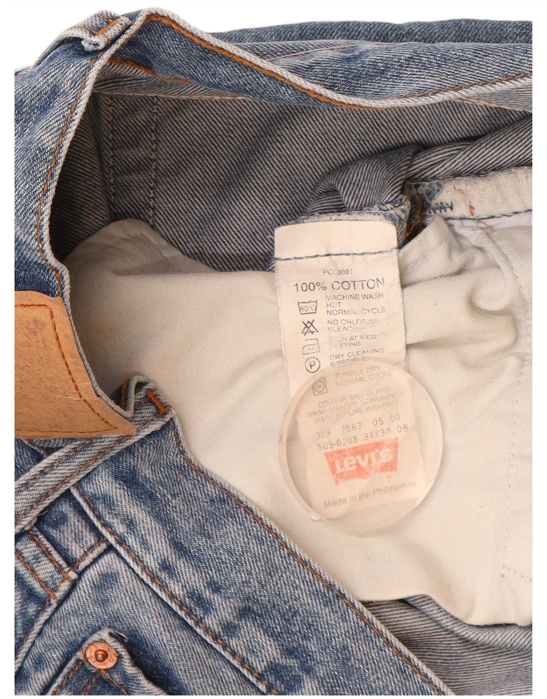 Levi's muške 505 ravne traperice W34 L34 plavi pamuk