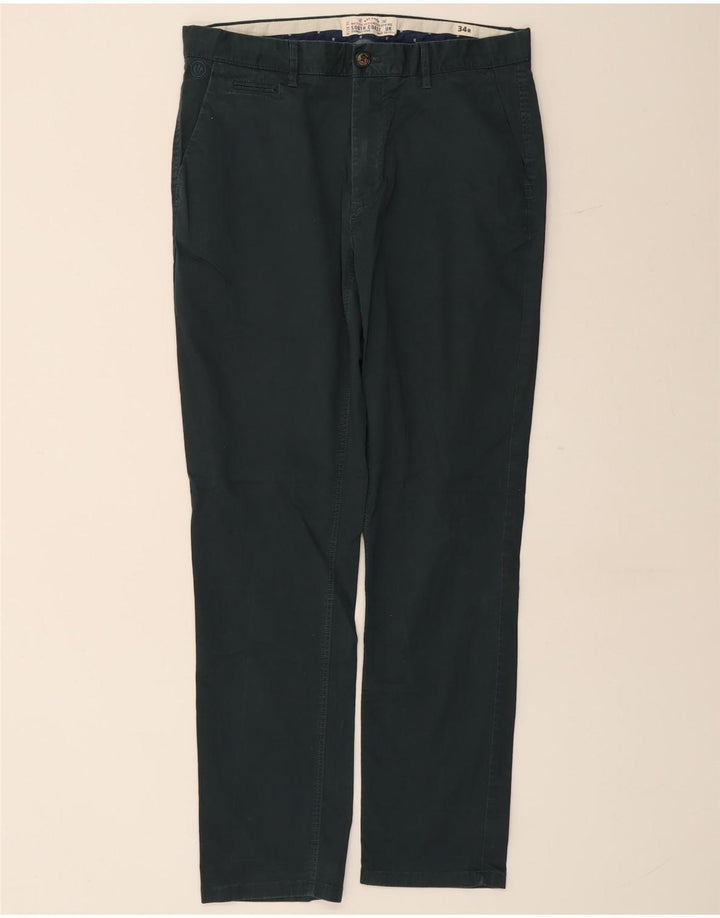 FAT FACE Muške uske chino hlače W34 L30 Zeleni pamuk