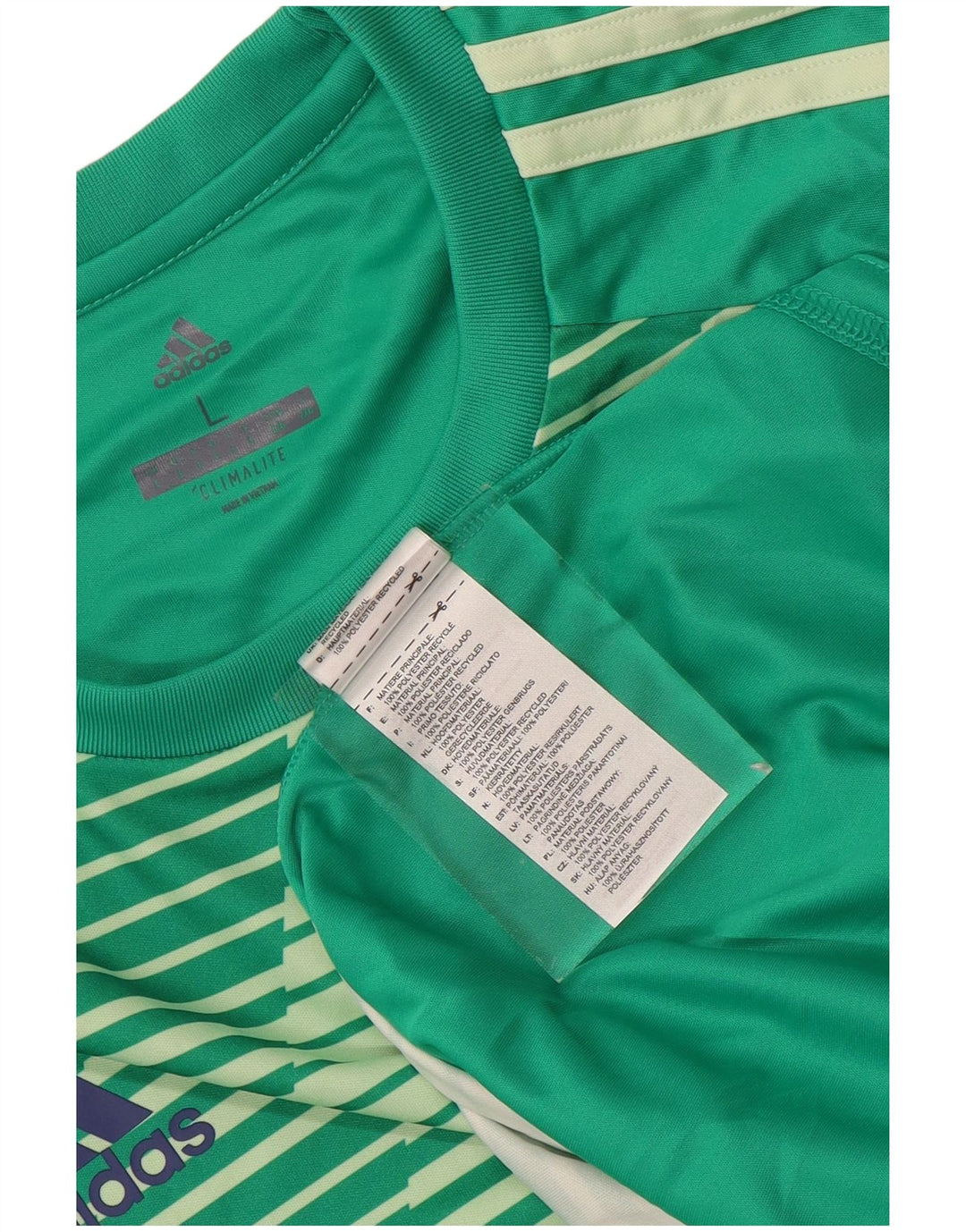 ADIDAS muška majica Climalite Top od poliestera velikih zelenih pruga