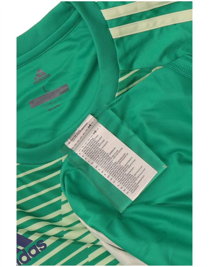 ADIDAS muška majica Climalite Top od poliestera velikih zelenih pruga